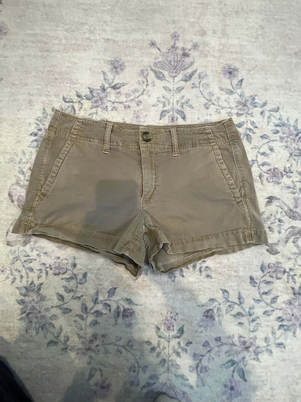 american eagle tan micro mini vintage shorts